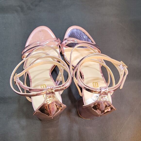 BRAND NEW X2B METALLIC STRAPPY HIGH HEEL WOMEN'S SANDAL - Picture 5 of 13
